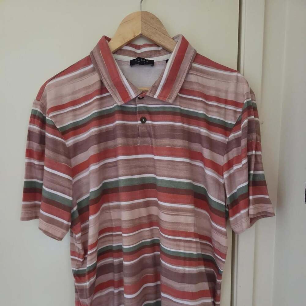 Ted Baker London Multicoloured Striped Polo Shirt